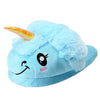 Blue Fluffy Unicorn Slippers